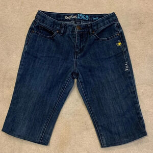 Fund RAISE- kid embroidered knee length jeans, GAP 12